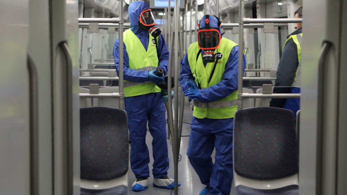 Κορονοϊός μετρό απολύμανση