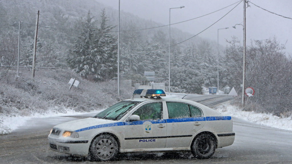 Χιονόπτωση σε Χορτιάτη Θεσσαλονίκης
