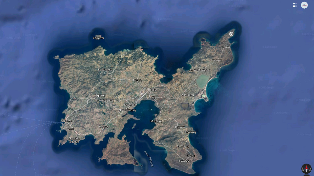Νήσος Λήμνος Χάρτης