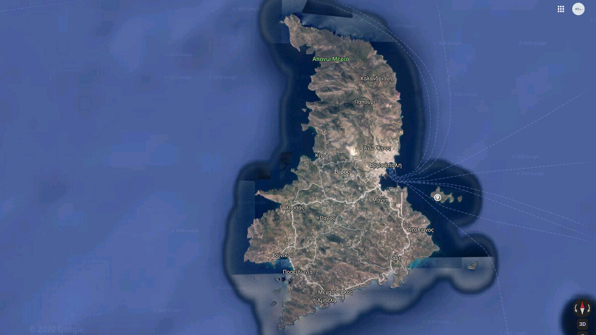 Νήσος Σύρος Χάρτης