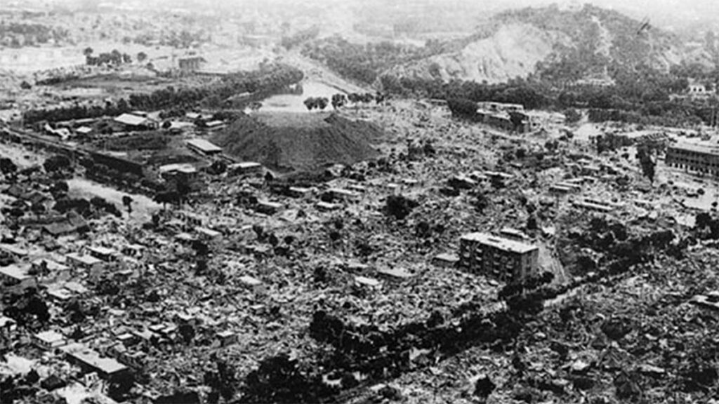 Η πόλη Τάγκσαν μετά το σεισμό