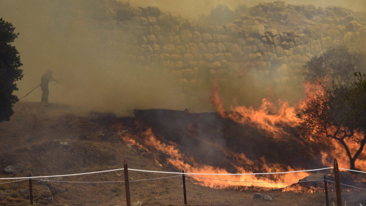 Πυρκαγιά στον αρχαιολογικό χώρο των Μυκηνών 30/08/2020