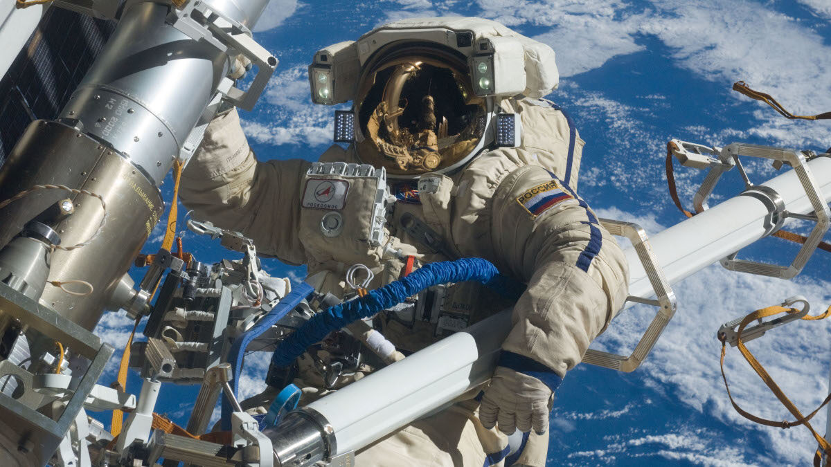 Κοσμοναύτης Αντών Σκαπλέροφ της Roscosmos, της ομοσπονδιακής διαστημικής υπηρεσίας της Ρωσίας