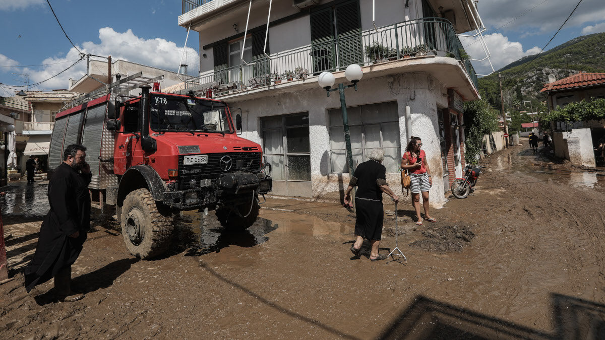 Φωτογραφία από τις καταστροφικές πλημμύρες στην Εύβοια 9/8/2020