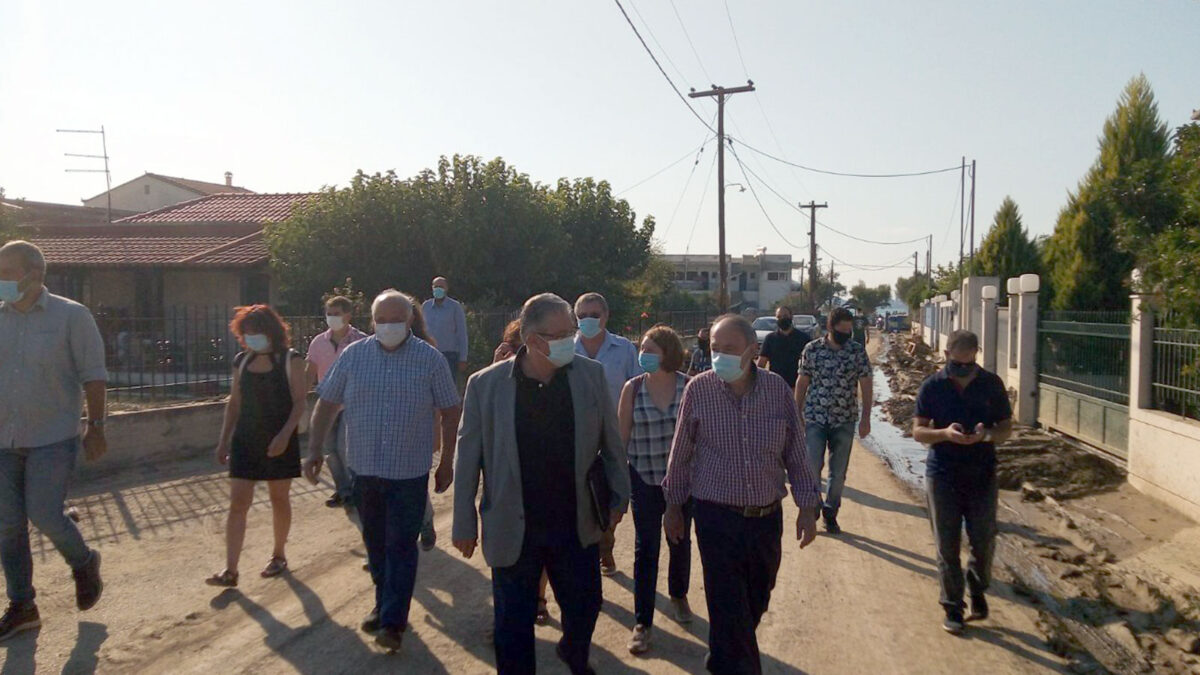 12/8/2020 - Επίσκεψη Δημήτρη Κουτσούμπα στις πληγείσες περιοχές της Εύβοιας
