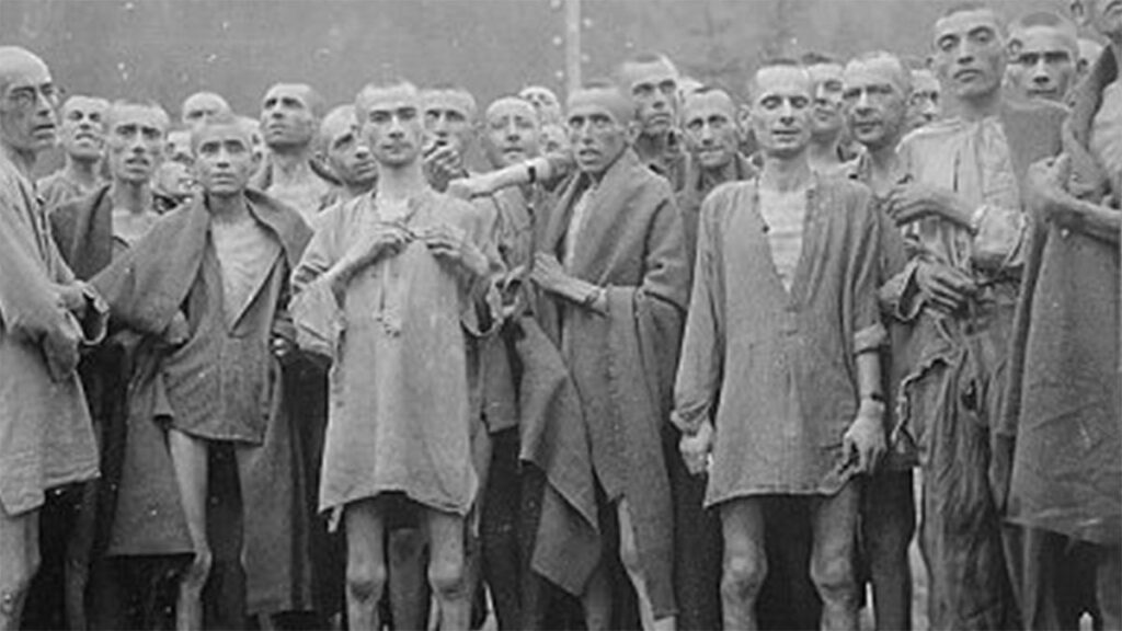 Φυλακισμένοι του Μαουτχάουζεν κατά την απελευθέρωσή τους