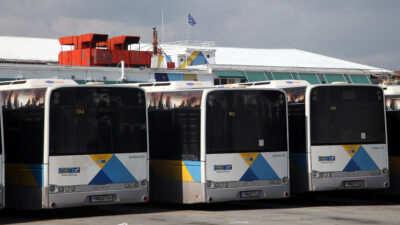 Λεωφορεία στο αμαξοστάσιο του Βοτανικού, Αθήνα