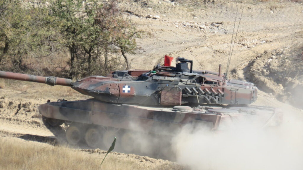 Άσκηση στο πεδίο βολής Ξάνθης - Άρμα Leopard 2 HEL
