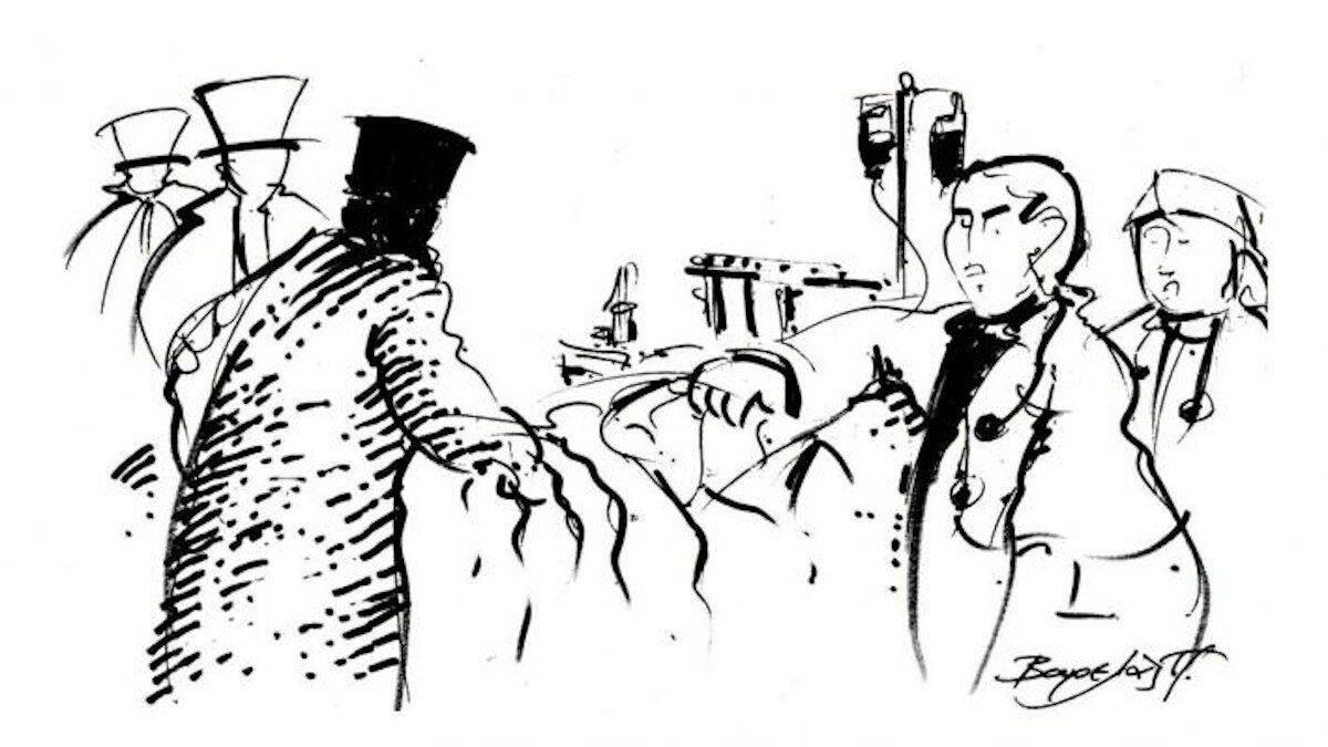 σκίτσο του Τάκη Βαρελά