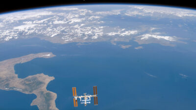 Ο Διεθνής Διαστημικός Σταθμός πάνω απο το Ιόνιο Πέλαγος