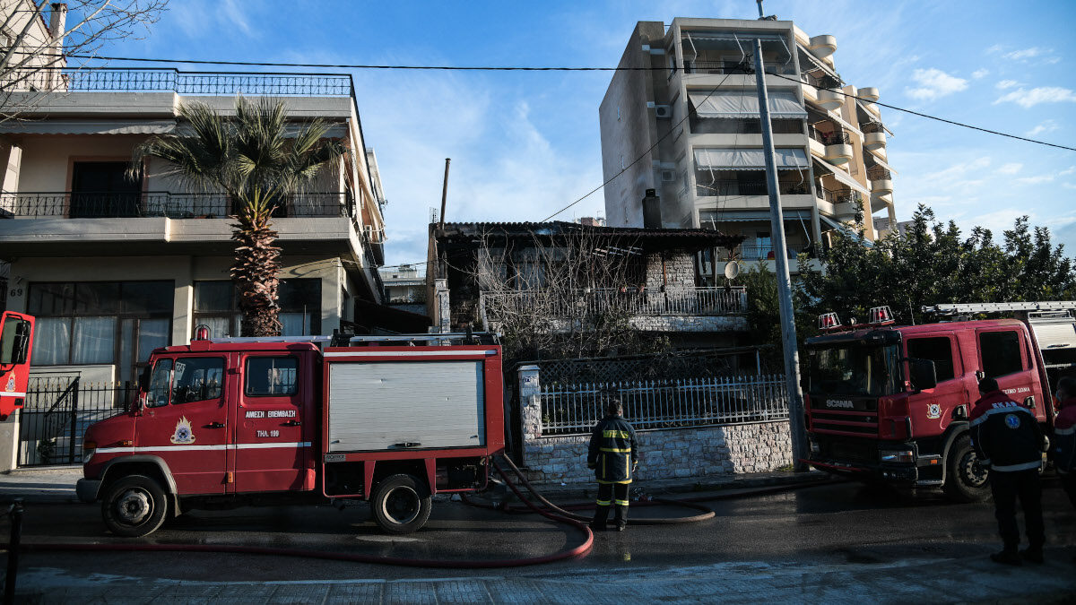 Πυροσβεστική - Πυρκαγιά σε μονοκατοικία στη Μεταμόρφωση, Αττικής - Γενάρης 2021