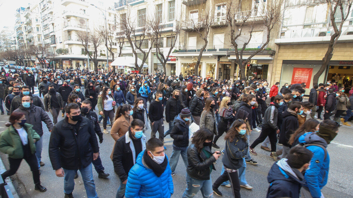 Στιγμιότυπο από το Πανεκπαιδευτικό Συλλαλητήριο στις 28-1
