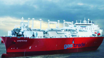 Πλωτή μονάδας αποθήκευσης κι επαναεριοποίησης υγροποιημένου φυσικού αερίου (FSRU) της εταιρίας Gastrade