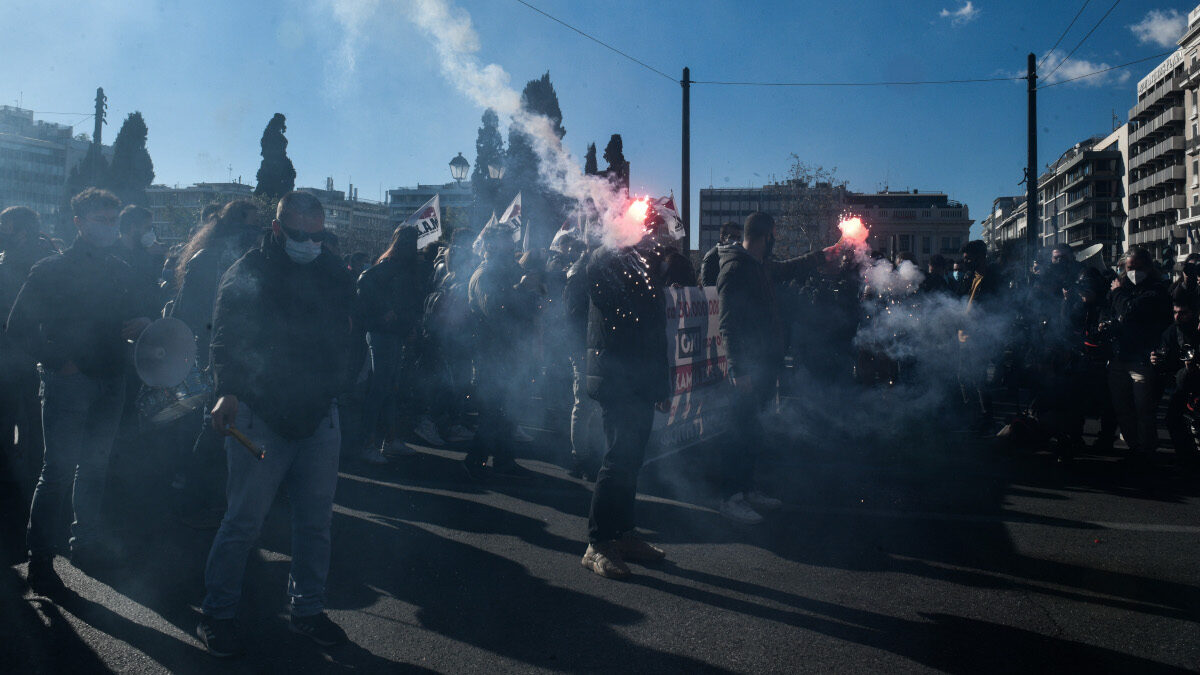 Στιγμιότυπο από το Πανεκπαιδευτικό Συλλαλητήριο στις 28-1, Σύνταγμα