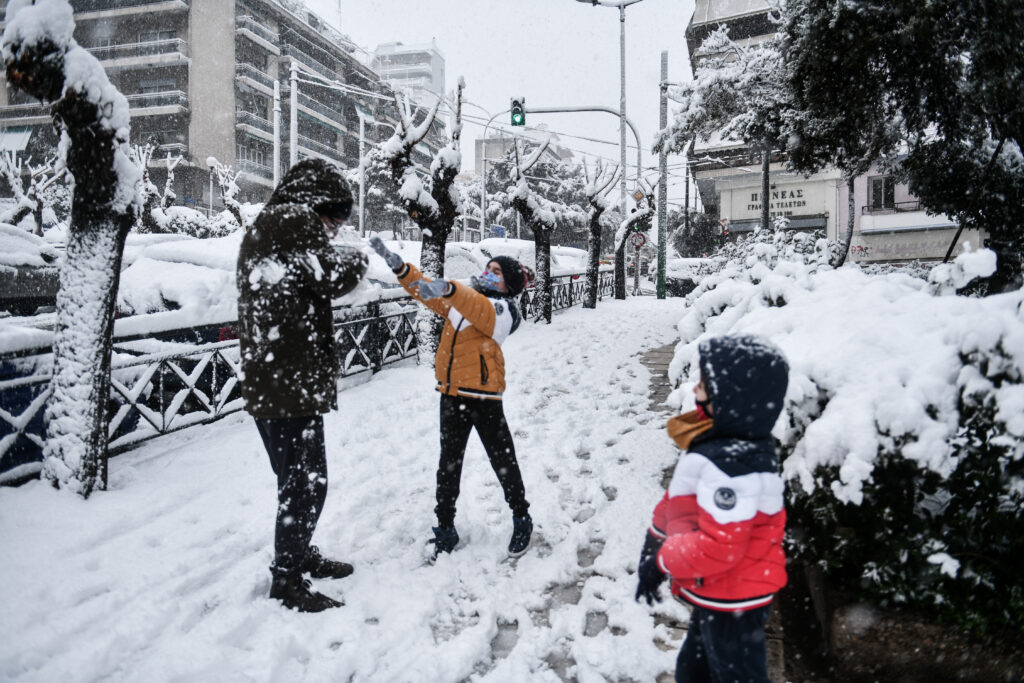 Χιόνια στην Αθήνα - Νέα Σμύρνη