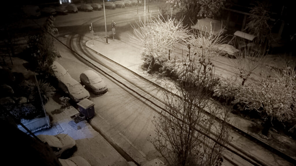 Χιονισμένη Αθήνα - 16 Φλεβάρη 2021 - Γκύζι