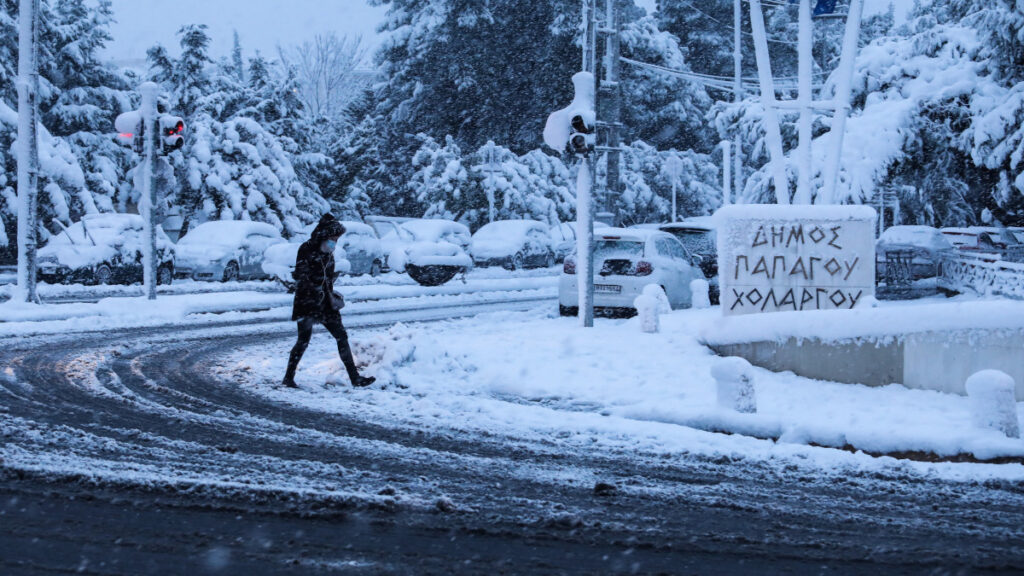 Χιονισμένη Αθήνα - 16 Φλεβάρη 2021 - Παπάγου