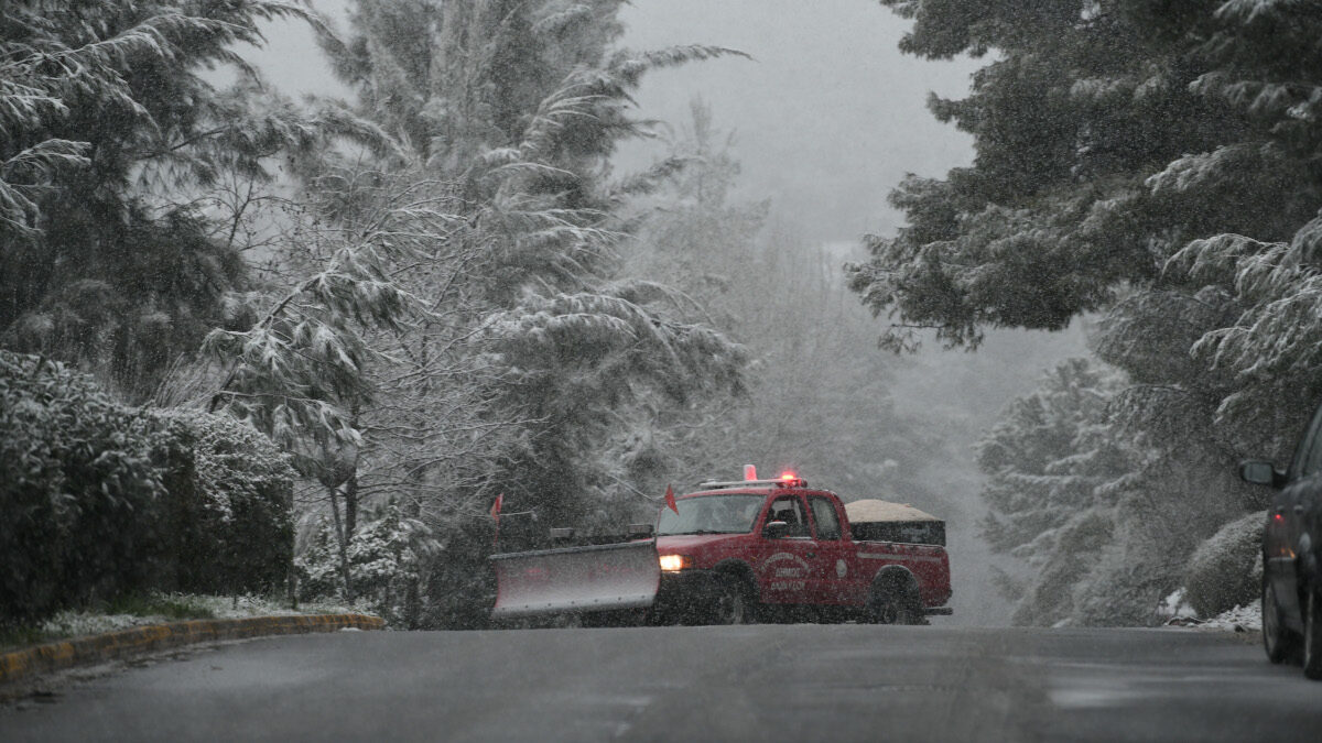 Χιόνια στο Διόνυσο Αττικής