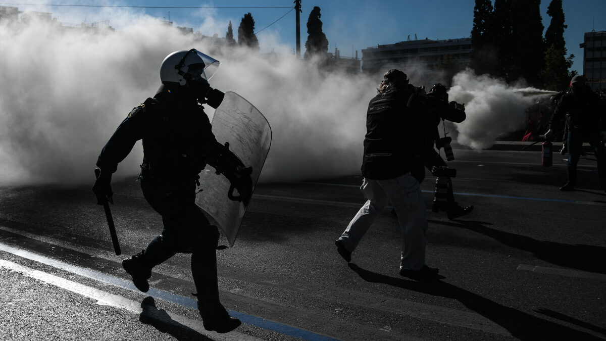 Στιγμιότυπο απ' το πανεκπαιδευτικό συλλαλητήριο ενάντια στο νόμο Κεραμέως - Χρυσοχοΐδη