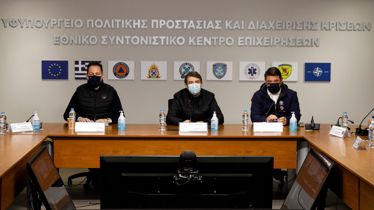 Πολιτική Προστασία - Υπουργείο Δημόσιας Τάξης - Συνέντευξη για την ετοιμότητα μπροστά στην Κακοκαιρία "ΜΗΔΕΙΑ" - 14/2/2021