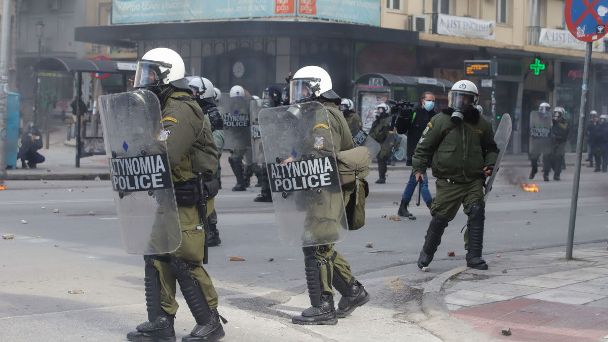 Δυνάμεις των ΜΑΤ στη Θεσσαλονίκη