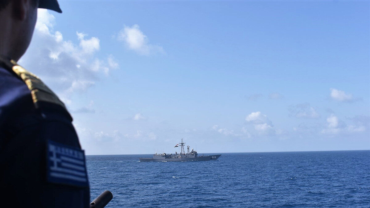 Κατάπλους Φ/Γ ΝΑΒΑΡΙΝΟΝ στον Λιμένα Αλεξάνδρειας Αιγύπτου, Συνεργασία με Μονάδες του Αιγυπτιακού Ναυτικού