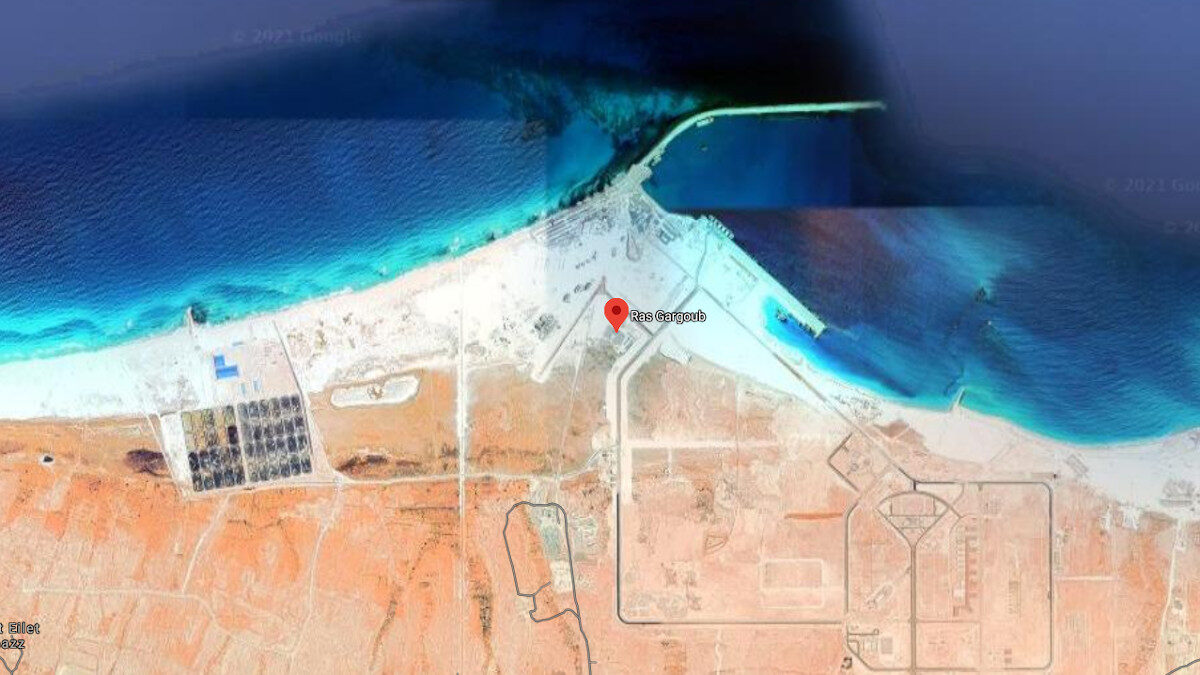 Η περιοχή του Γκάργκουπ που γίνονται τα έργα δημιουργίας Ναυτικής Βάσης του Βόρειου Στόλου της Αιγύπτου