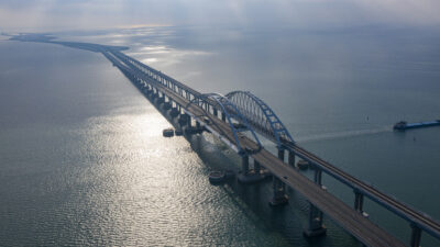 Ρωσία - Κριμαία - Γέφυρα του Κέρτς στον ομώνυμο πορθμό που ενώνει Αζοφική και Μαύρη Θάλασσα