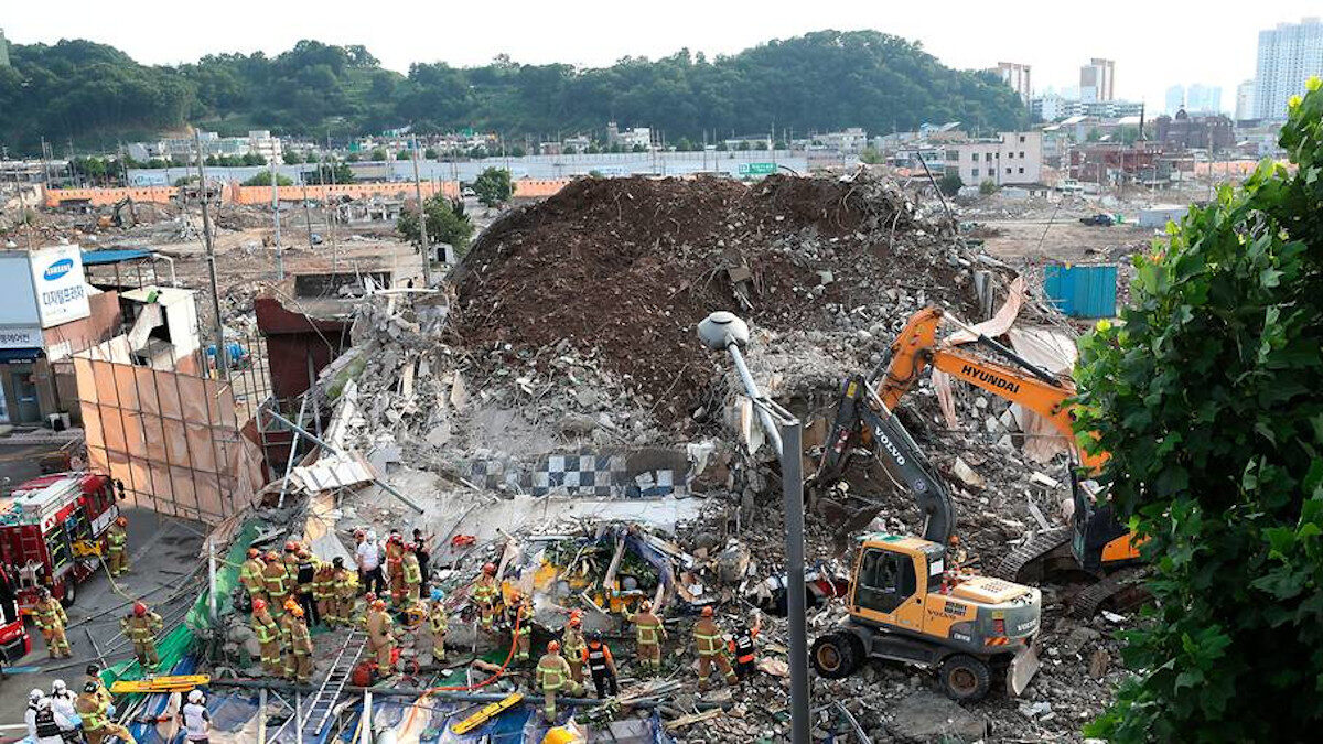 Κατάρρευση κτιρίου στη Νότια Κορέα