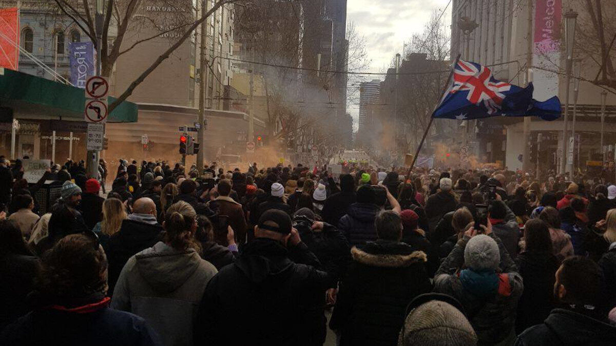 Διαδηλώσεις στην Αυστραλία ενάντια σε περιοριστικά μέτρα για τον κορονοϊό