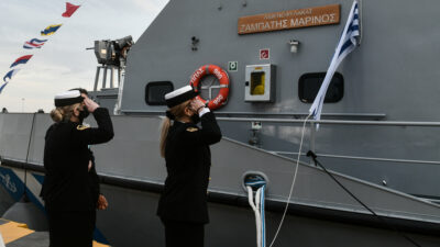 Γυναίκα - Λιμενικός - Τελετή ένταξης δύο νέων περιπολικών σκαφών στον στόλο του Λιμενικού Σώματος - Ελληνικής Ακτοφυλακής