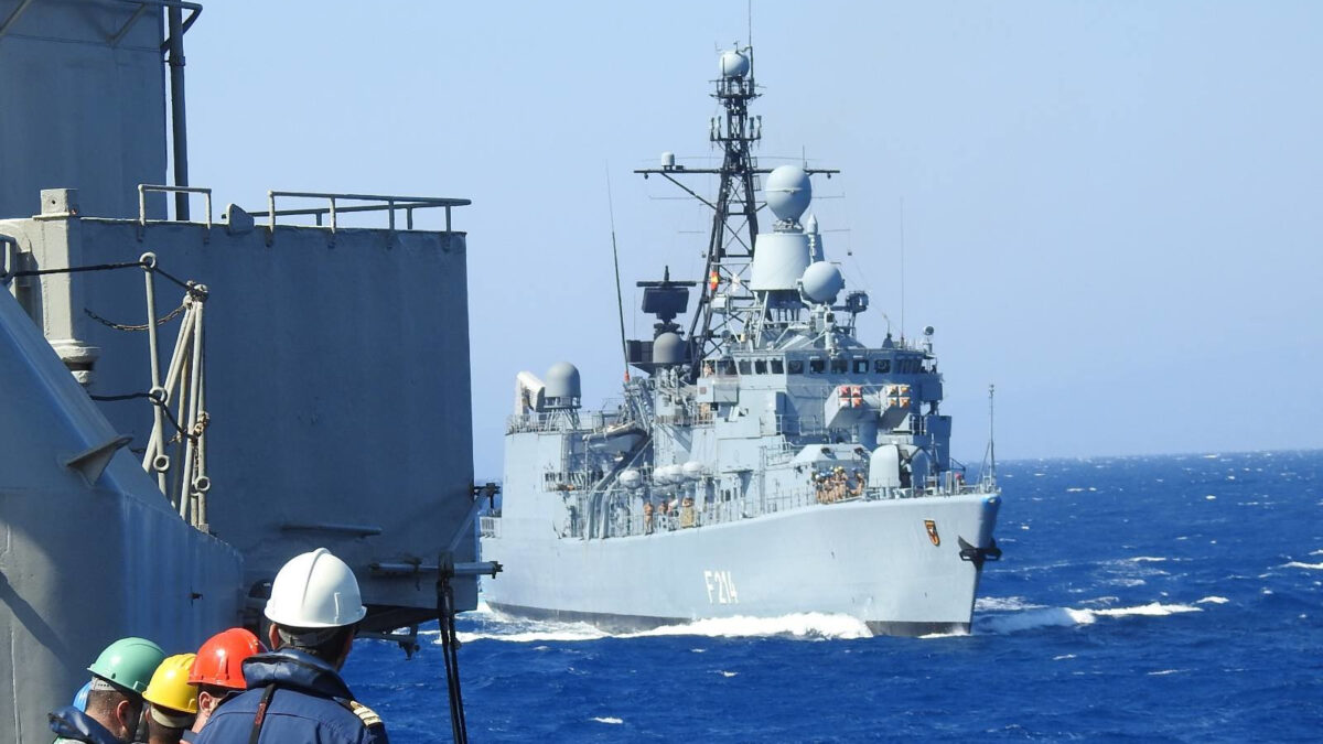 H Γερμανική Φρεγάτα FGS LUBECK σε άσκηση PASSEX με την Φρεγάτα Κουντουριώτης