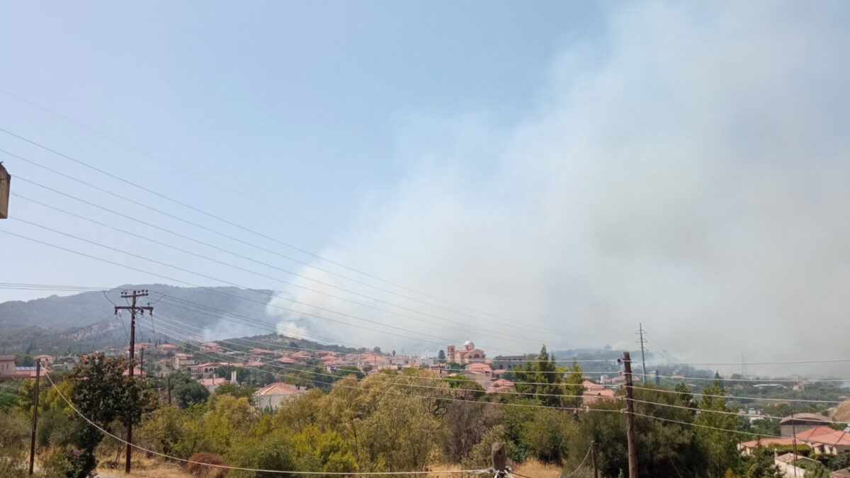 Πυρκαγιά στην περιοχή Λαμπίρη, Ζήρια Αχαΐας, Σάββατο 31 Ιουλίου 2021.