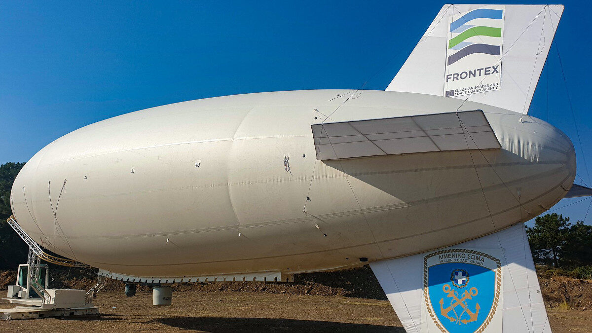 Αερόστατο τύπου ZEPPELIN της FRONTEX και του Λιμενικού Σώματος - Σάμος Ιούλιος 2019