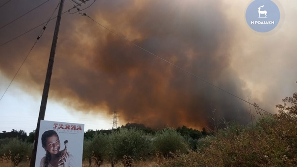 Πυρκαγιά στη Βορειοδυτική Ρόδο / Πηγή: Ροδιακή