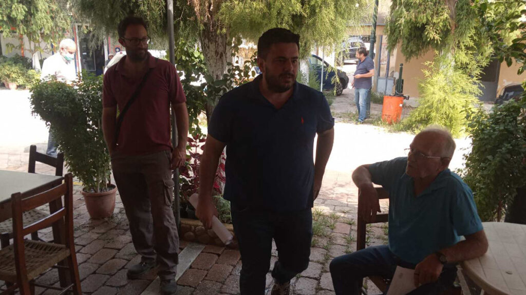 περιοδεία κλιμακίου του κκε στις πληγείσες περιοχές της Ηλείας