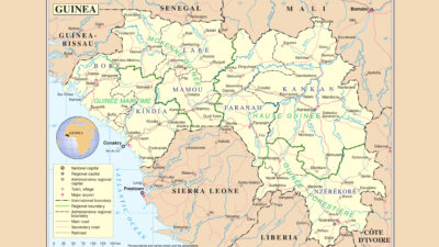 Χάρτης Γουινέας - Δυτική Αφρική