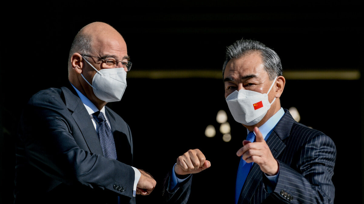 Συνάντηση του Υπουργού Εξωτερικών Νίκου Δένδια με τον Κινέζο ομόλογο του Wang Yi ,Τετάρτη 27 Οκτωβρίου 2021