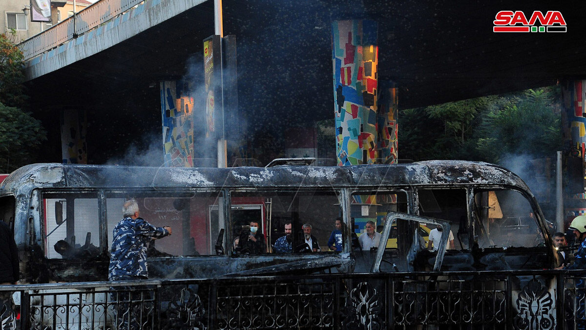 Βομβιστική επίθεση σε λεωφορείο στη Δαμασκό - Συρία