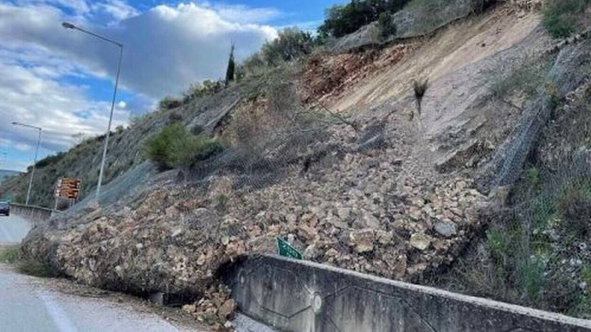Κατολίσθηση στην εγνατία οδό