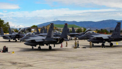 Αποχώρηση των Μαχητικών Αεροσκαφών F-15Ε της USAFE και του προσωπικού υποστήριξης που είχαν μετασταθμεύσει στην 110 Πτέρυγα Μάχης στη Λάρισα - Νοέμβρης 2021