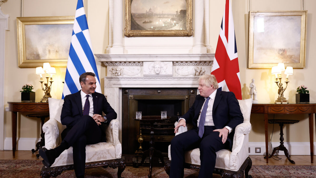 Επίσκεψη του Πρωθυπουργού Κυριάκου Μητσοτάκη στο Λονδίνο. Συνάντηση με τον Βρετανό Πρωθυπουργό Μπόρις Τζόνσον. Τρίτη 16 Νοεμβρίου 2021.