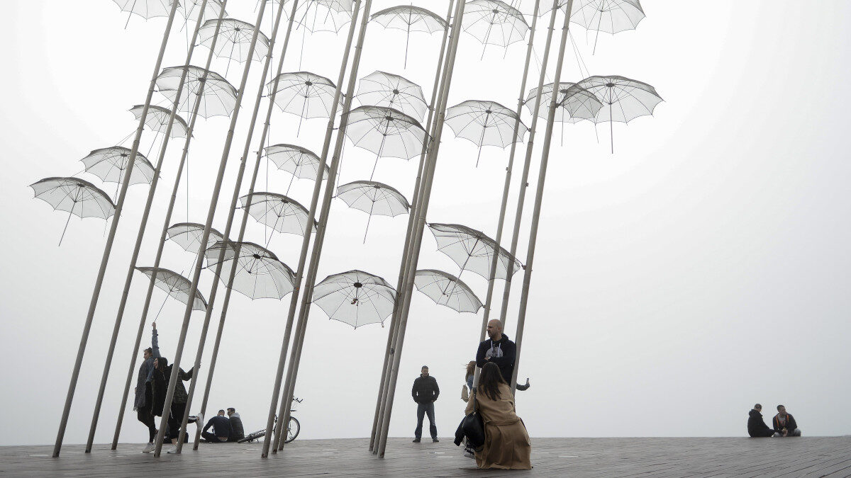 Ομίχλη στην παραλία της Θεσσαλονίκης