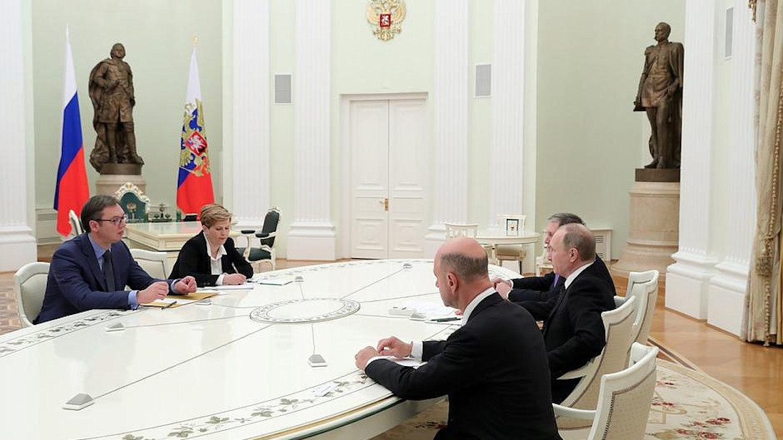 Αλεξάντερ Βούτσιτς, Πρόεδρος Σερβίας σε συνάντηση στη Μόσχα με τον Βλαντίμιρ Πούτιν, Πρόεδρο της Ρωσίας