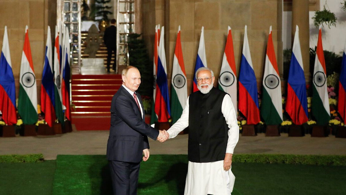 Ο Ρώσος Πρόεδρος, Βλ. Πούτιν με τον Ινδό πρωθυπουργό, Ναρέντρα Μόντι