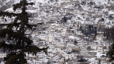 Καιρός - Μαγνησία - Τα χωριά του Πηλίου καλυμμένα με χιόνι