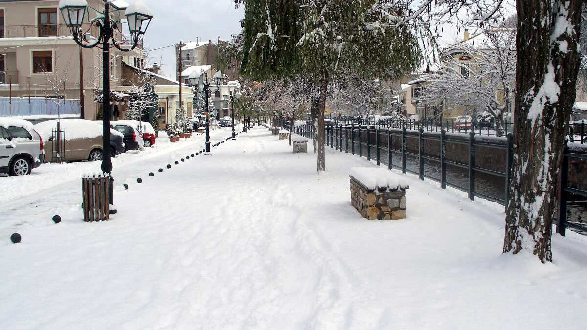 Χιόνια στην πόλη της Φλώρινας