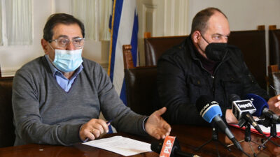 Ο Δήμαρχος Πατρέων, Κώστας Πελετίδης και ο Πρόεδρος του Εργατικού Κέντρου Πάτρας, Δημήτρης Μαρμούτας, παραχώρησαν κοινή συνέντευξη Τύπου την Παρασκευή 21 Γενάρη 2022
