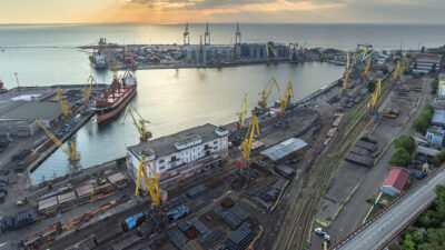 Τμήμα του λιμανιού της Οδησσού της Ουκρανίας στη Μαύρη Θάλασσα