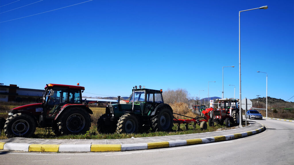 Μπλόκο των αγροτών στον κόμβο του Καναλακίου στην Πρέβεζα / Φλεβάρης 2022